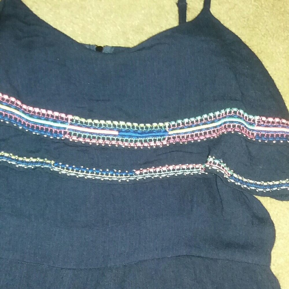 Colorful Edge Detail Romper NWOT - Picture 2 of 6