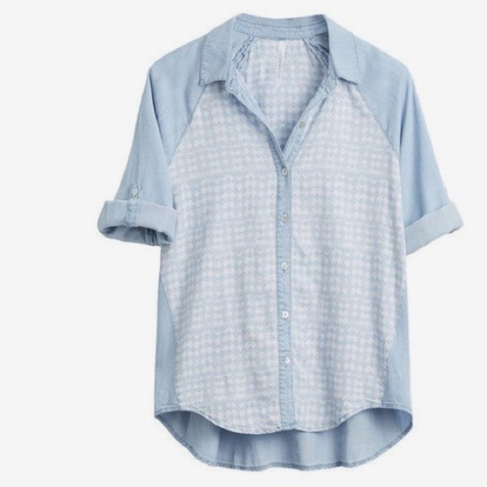 New Stitch Fix Liverpool Chambray Zarina Button Up