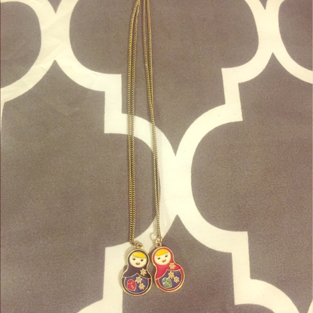 Russian nesting doll necklace