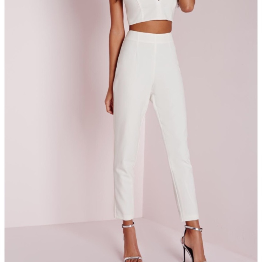 White cigarette pant