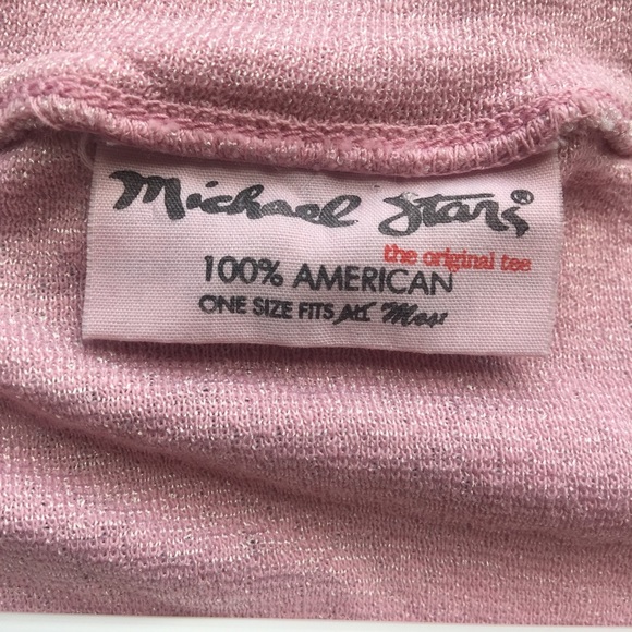 ❌SOLD! ❌MICHAEL STARS Pink V Neck Size OSFM - Picture 6 of 8