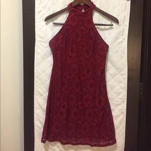 Abercrombie & Fitch Red Summer Dress Floral Laces