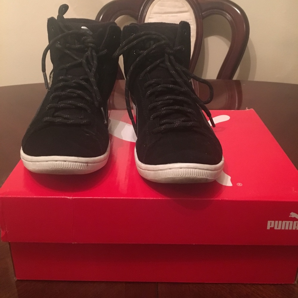 Black suede high top