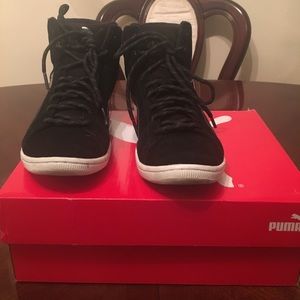 Black suede high top