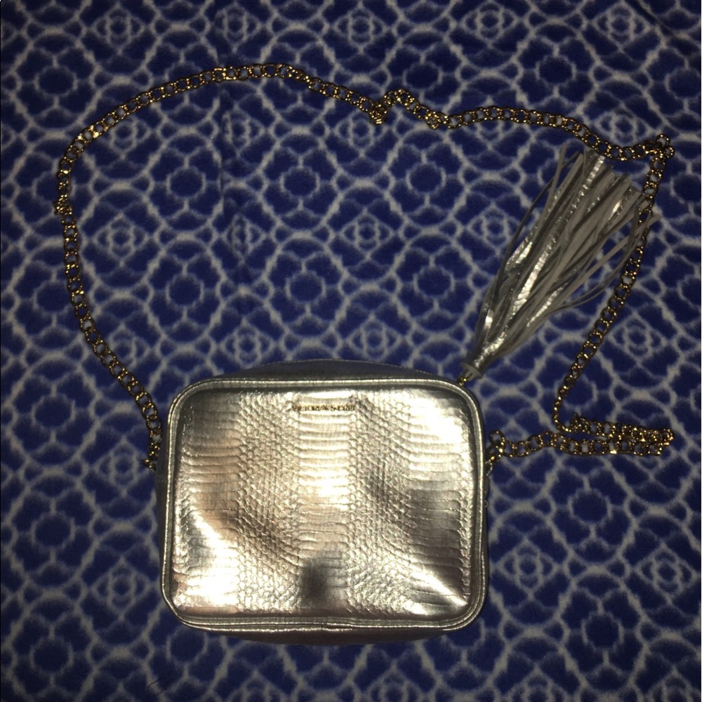 VS Snake Skin Silver Side Satchel