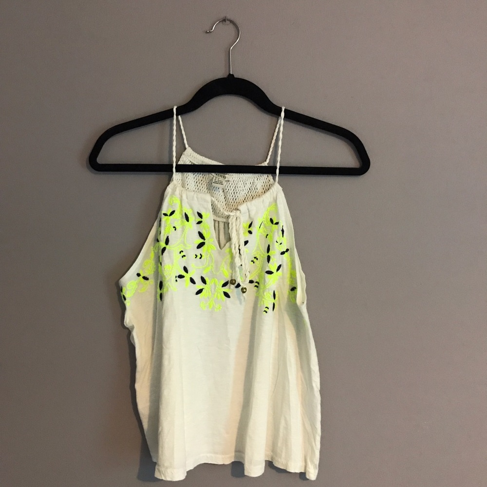 Floral Embroidered Tank