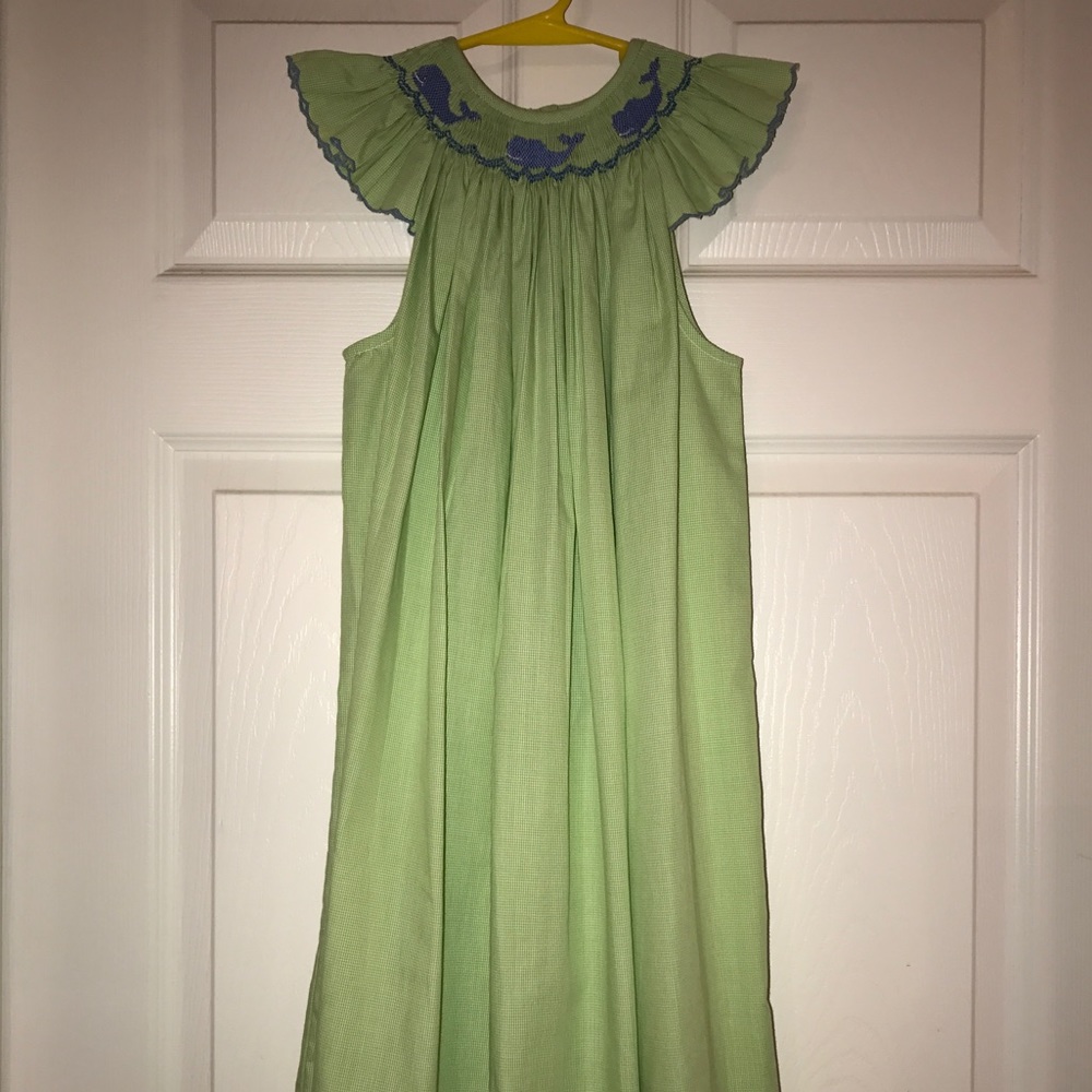 Silly Goose Smocked Whale Dress Size 6X