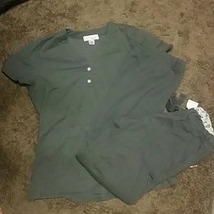 Grey koi scrub outfit