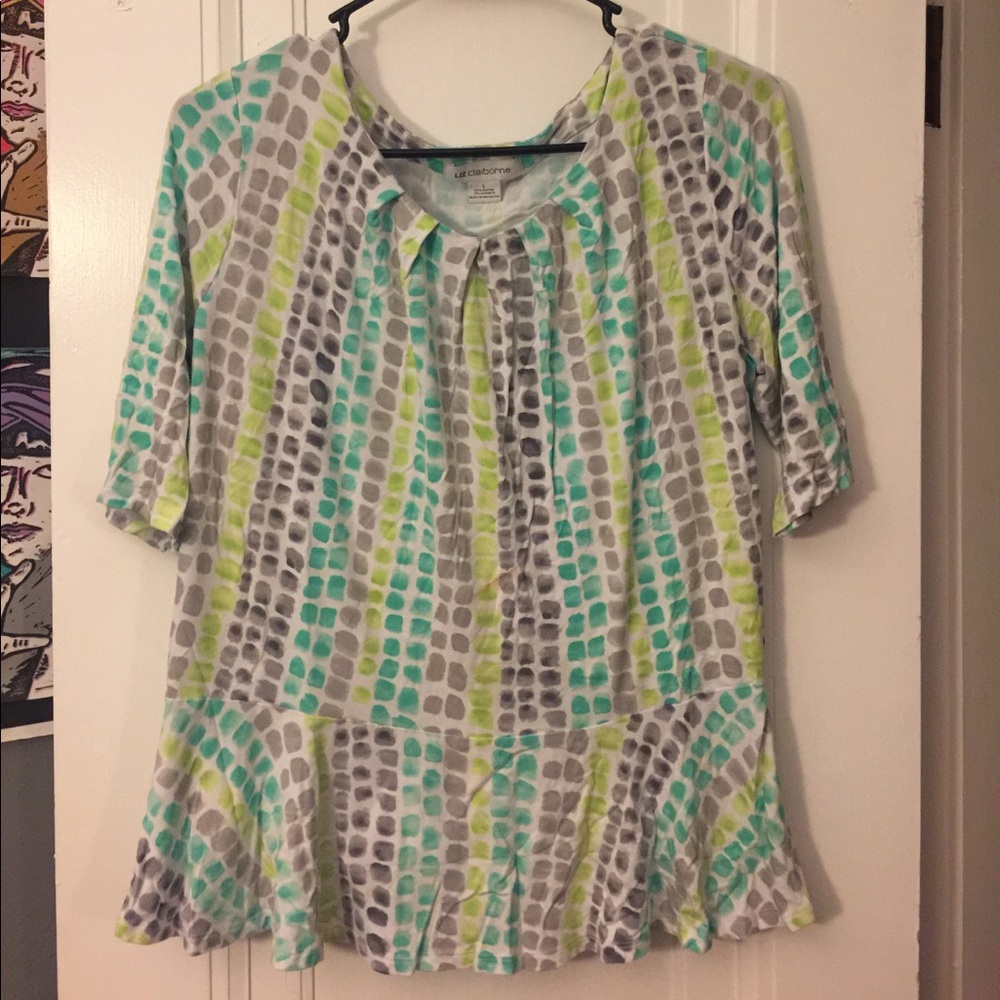 Printed peplum top