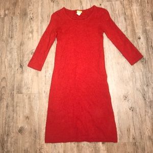 J Crew Divine 100% cashmere red dress