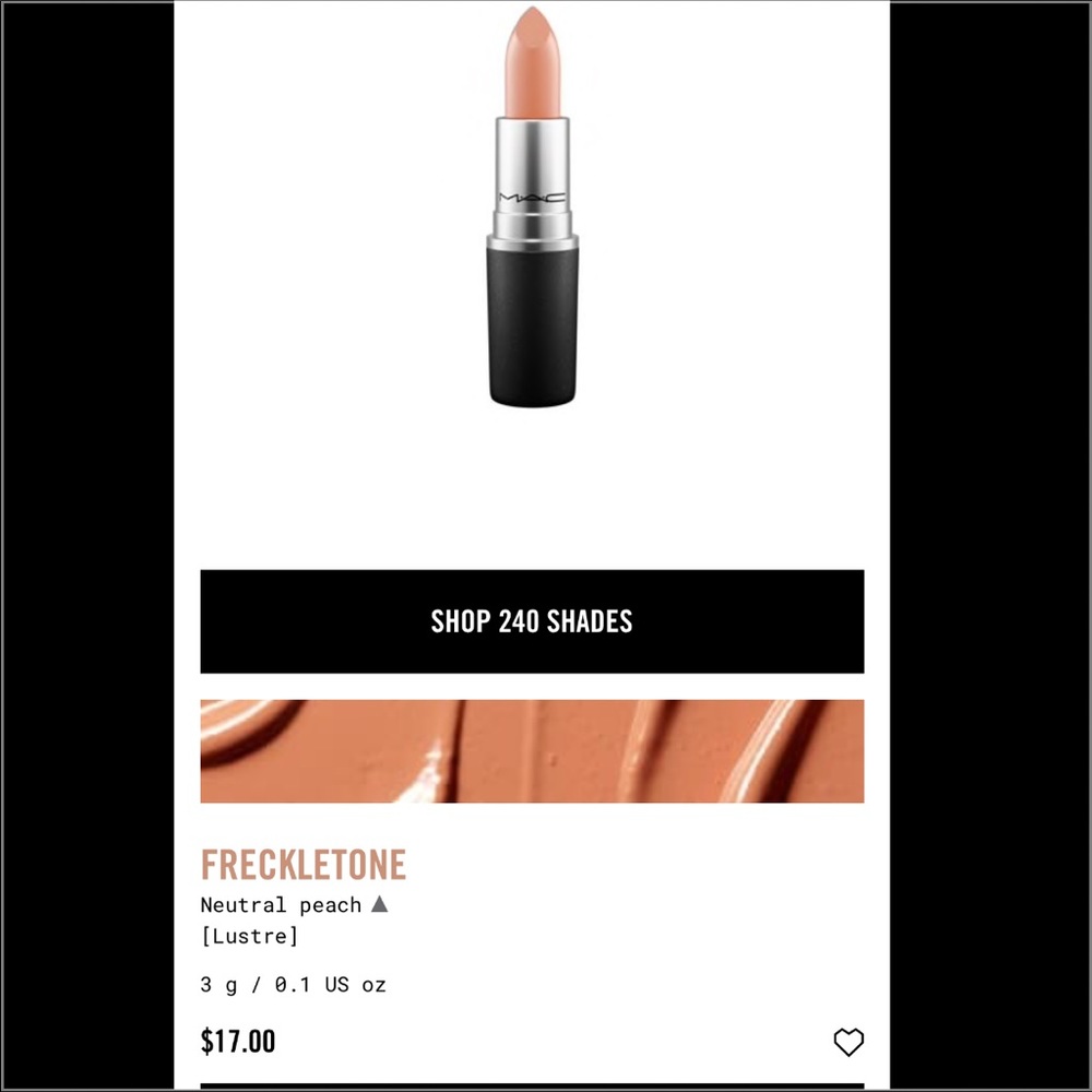 MAC lipstick (freckletone)