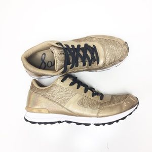 Sam Edelman Gold Sneakers.