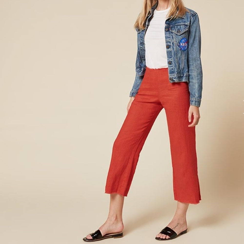 NWT orange linen pants