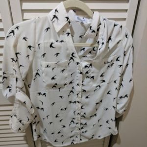 Free bird print express blouse