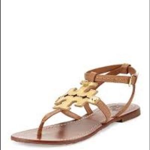 Tory burch phoebe flat thong sandal size: 9.5