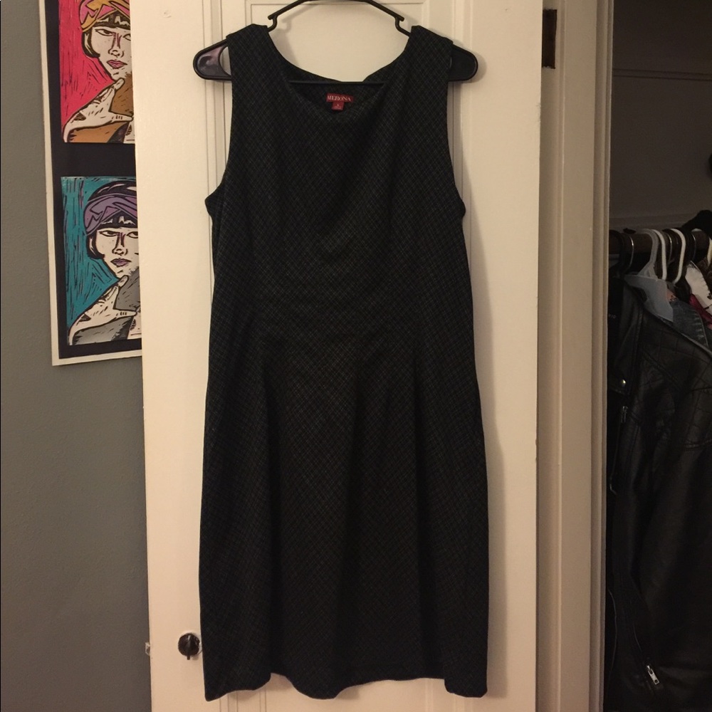 Black print dress