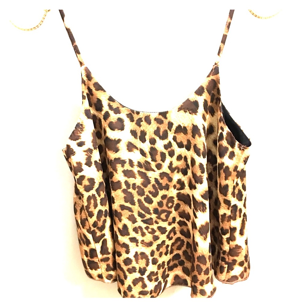 Leopard Print Arden B Flowy Crop Top XS