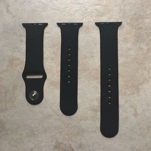 Black Apple Watch bands.