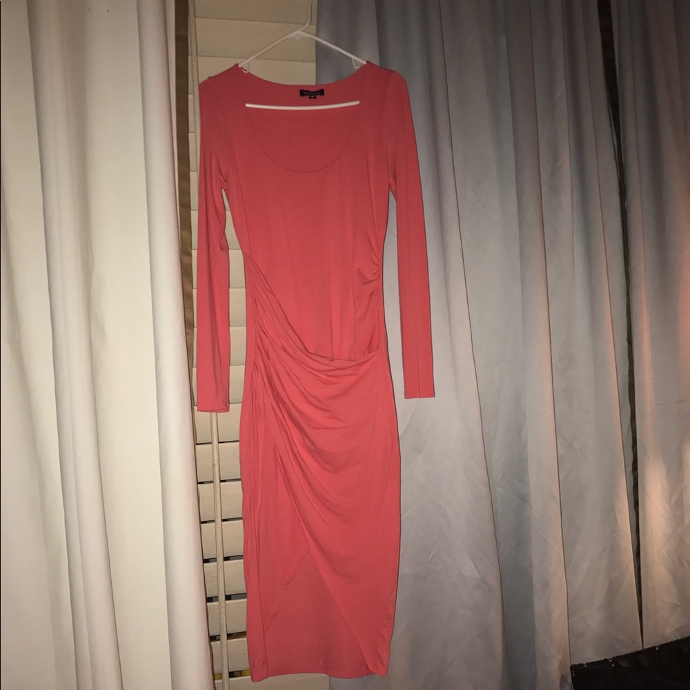 Dress long sleeve high low dress