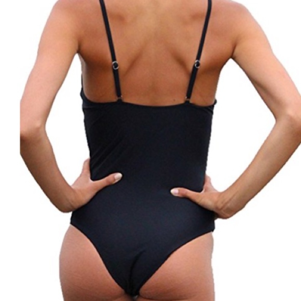 COCOLOCO STRAPPY SEXY DEEP V ONE PIECE SWIMSUIT - Picture 3 of 5
