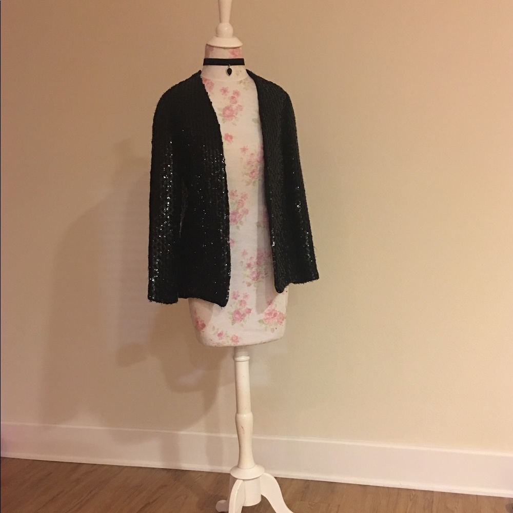 Black Vintage sequin coat