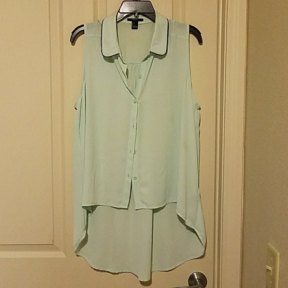 H&M mint green hi/lo sleeveless Sz L