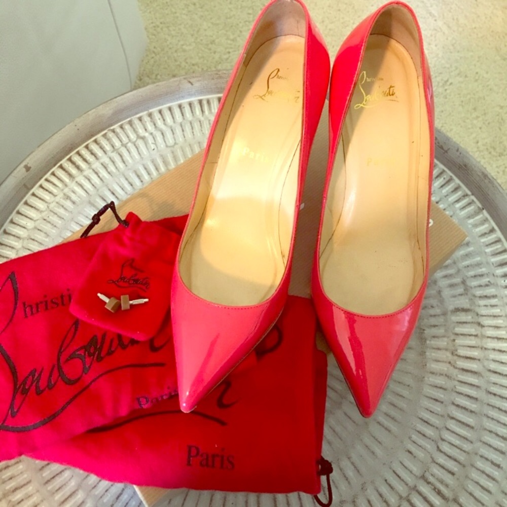Authentic Christian Loubontin pink Pigalle