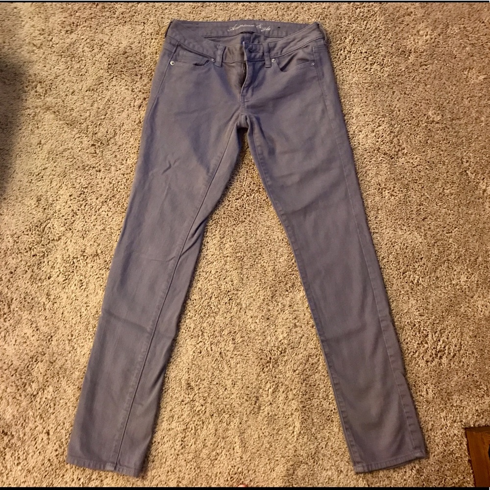 American Eagle Purple Skinny Jeans