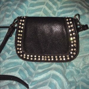 Black studded purse
