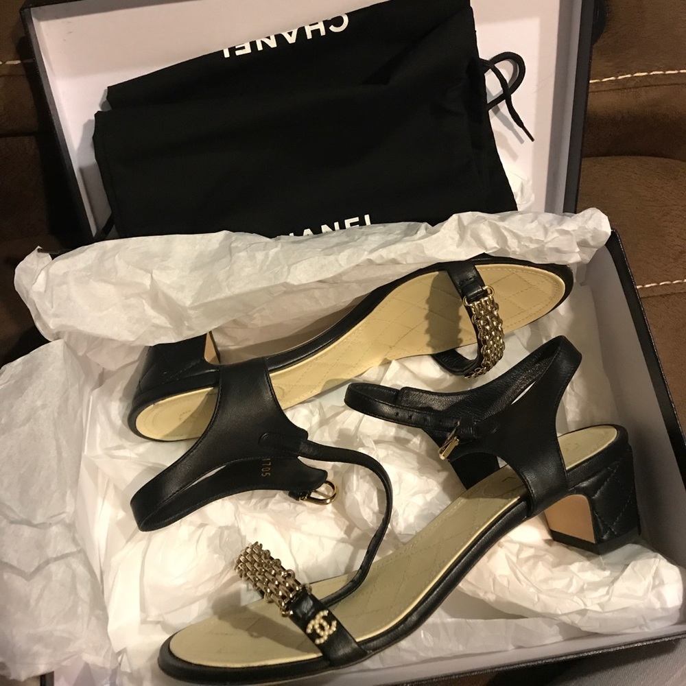Authentic Chanel Reissue Chain Sandals