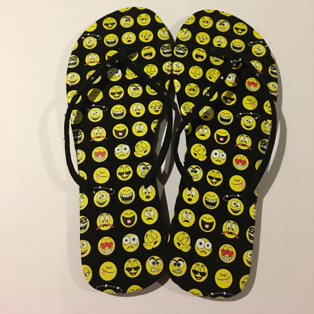 Emoji flip flops