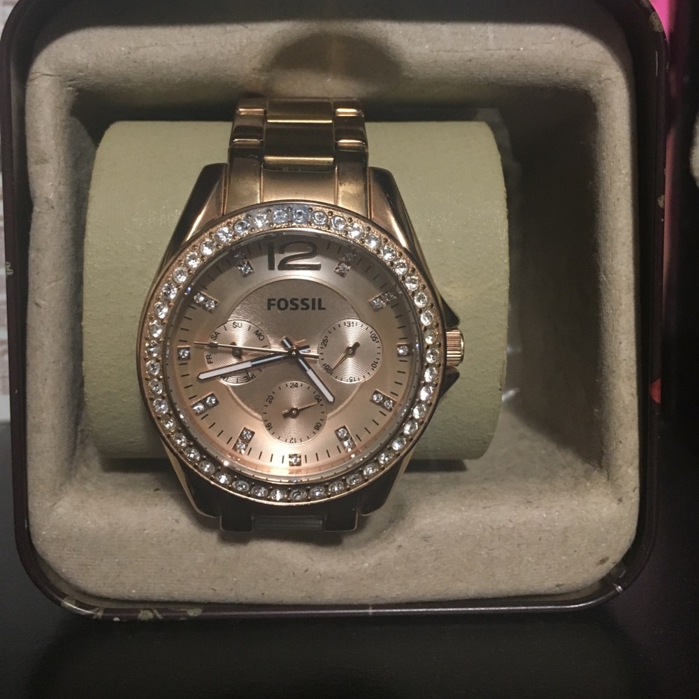 Rose Gold Fossil Watch