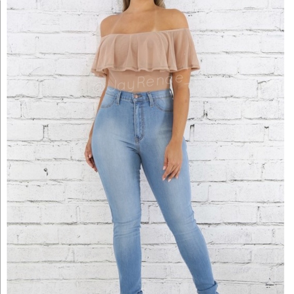 *Host Pick* Off The Shoulder Nude Bodysuit