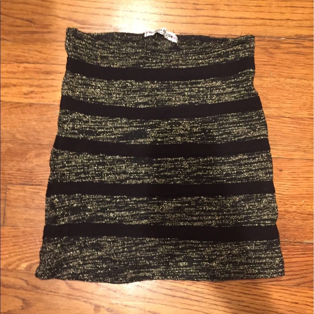 black and gold skirt