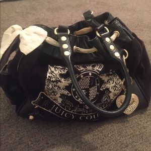 Juicy couture purse black and gold GREAT condition