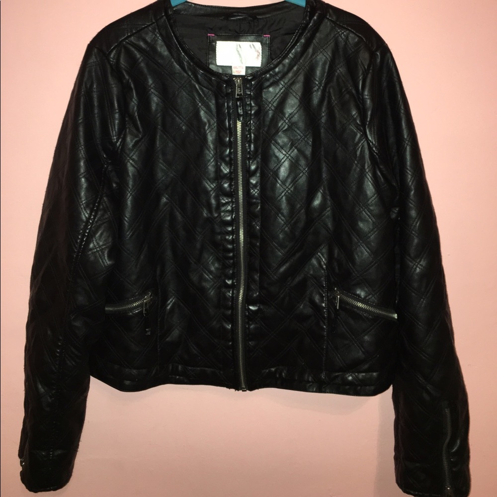 Faux leather jacket