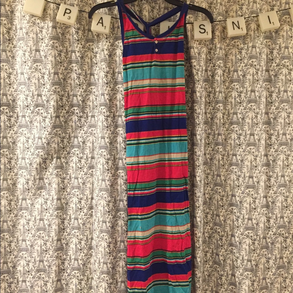 striped sleeveless dress