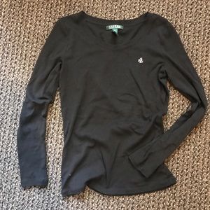 Black Long Sleeve Lauren by Ralph Lauren Shirt