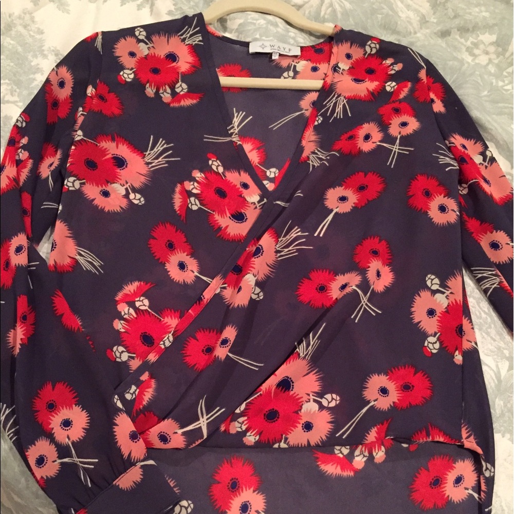 Wayf wrap blouse