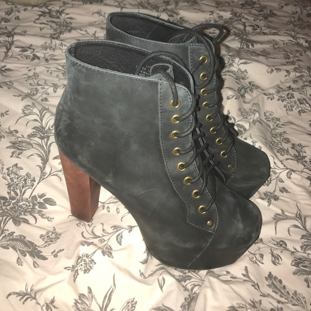 Jeffrey Campbell Black Lita Booties-7.5