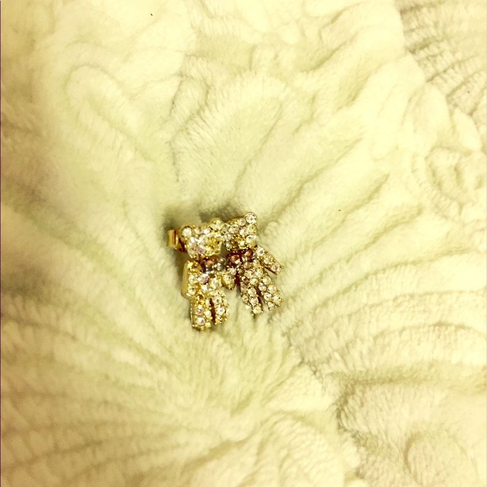 Cubic bear earrings