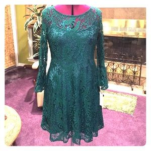 NWT green lace w lining 10P