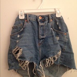 Premium High-waisted Jean Shorts