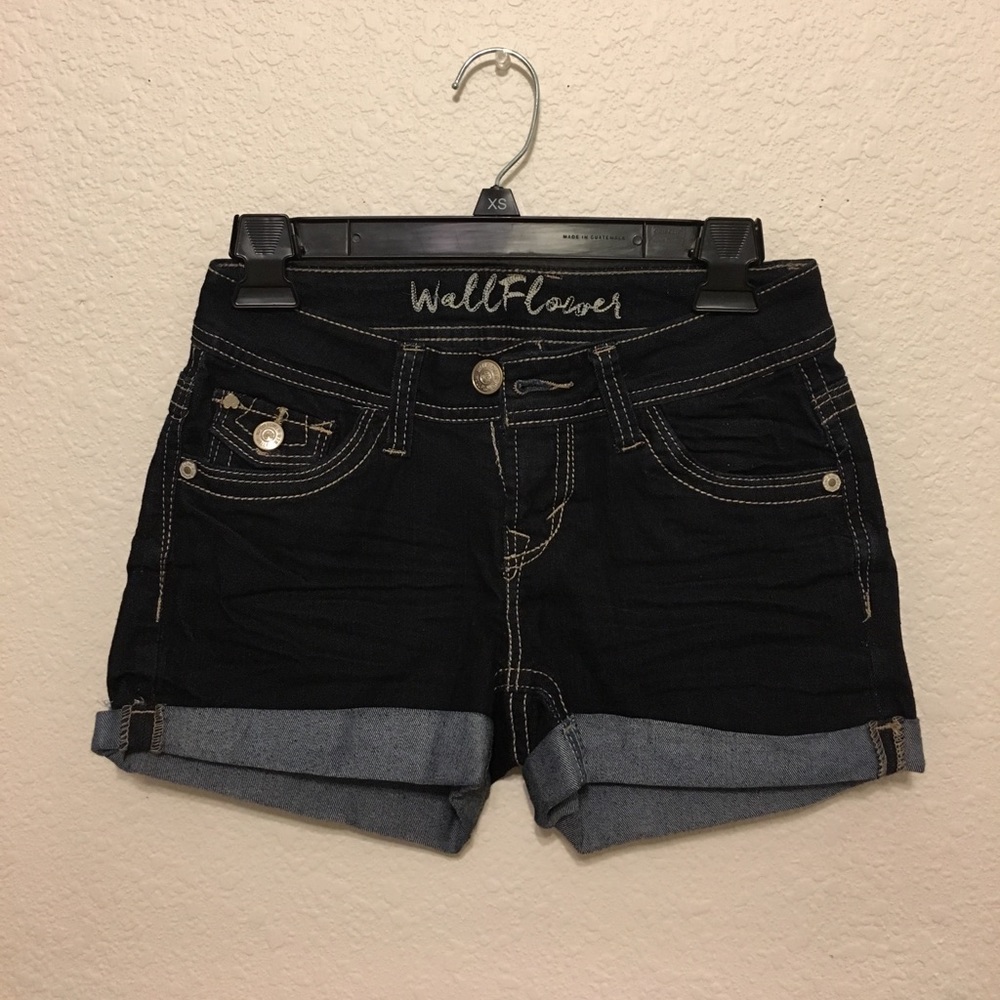 A Pair Of Dark Jean Shorts