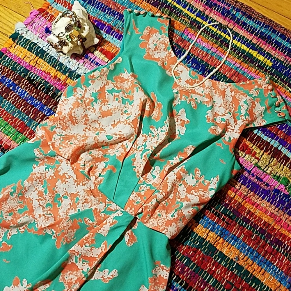 Jessica Simpson Floral Pintuck Dress