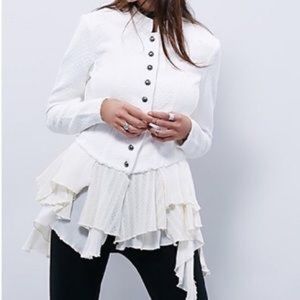 Free people Military ruffles jacket