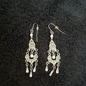Silver chandelier earrings