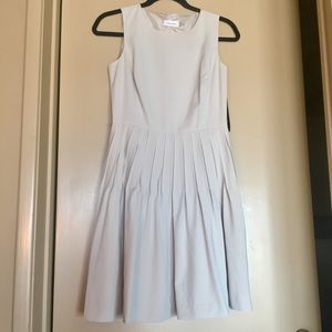 Calvin Klein gray pleated business dress