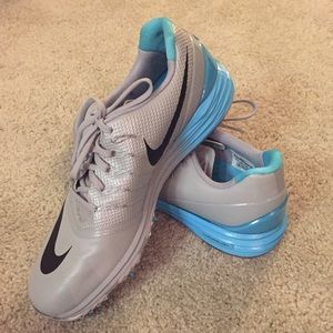 Nike Lunar Control 4 Golf Shoes Grey / Beta Blue