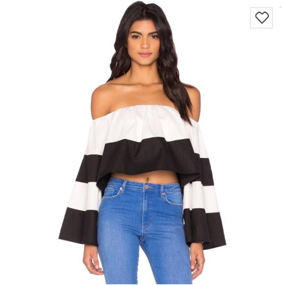 Kendall and Kylie off the shoulder ruffle top - Picture 1 of 3